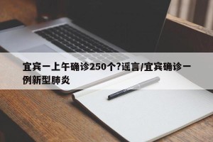 宜宾一上午确诊250个?谣言/宜宾确诊一例新型肺炎